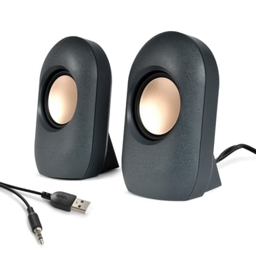 onn. 3.5 mm AUX Input Jack and USB Powered Stereo Speakers Set