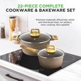 thumbnail image 2 of Nutrichef 22-Piece Maroon Marble Non-Stick Cookware and Bakeware Set - Professional Home Kitchen Collection with Multi-Sized Pots, Pans, and Heat-Resistant Tools, 2 of 3