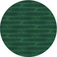 thumbnail image 1 of Ahgly Tapis Rond Lavable en Machine Intérieur Transitionnel Vert Émeraude Profond, 8 Pieds Rond, 1 of 7