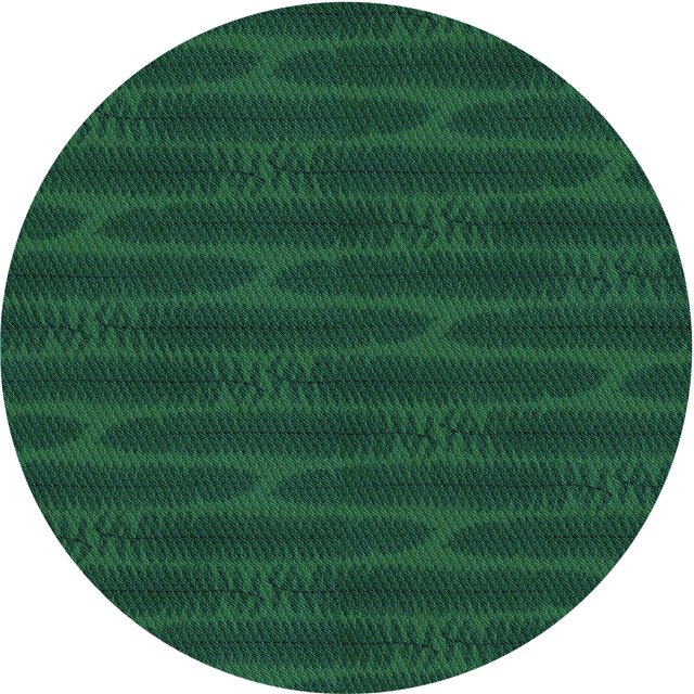 Ahgly Tapis Rond Lavable en Machine Intérieur Transitionnel Vert Émeraude Profond, 8 Pieds Rond