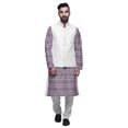 thumbnail image 1 of Atasi Kurta Pyjama pour Homme Veste Col Mandarin Indien Imprimé Ensemble de Tenue Ethnique, 1 of 5