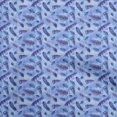 thumbnail image 1 of oneOone Cotton Cambric Medium Blue Fabric Autumn Craft Projects Decor Fabric Printed By The Yard 42 Inch Wide, 1 of 4