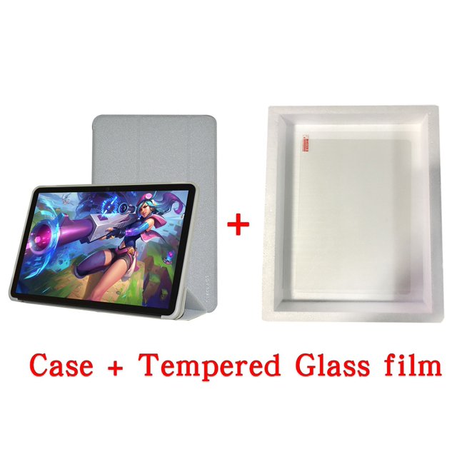 Case For Teclast T26T 10.1 Inch Tablet PC,Stand TPU Soft Shell Cover For P26T Silver-glass film Teclast P26T