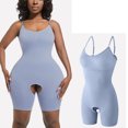 thumbnail image 2 of Dealovy Bodysuits for Women Low Cut Slim Fitted Solid Color Shapewear Spaghetti Strap Sleeveless Basic Jumpsuits, 2 of 4