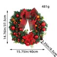 thumbnail image 3 of Couronne de Noël pour Porte d'Entrée Nœud Rouge Couronne Boule de Noël Couronne de Noël Décoration de Noël Décorations pour la Maison Décorations de Noël Intérieures, 3 of 9