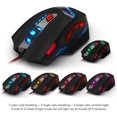 thumbnail image 4 of Souris de Jeu, Souris de Jeu Optique Laser, Souris de Jeu Optique 9200dpi Pc Gamer avec Dpi Réglable, 8 Poids Pcs., Éclairage Led, 8 Boutons, Usb Câblé, Grand, Droitier, 4 of 7