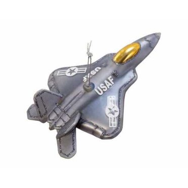Kurt Adler US Air Force Glass Fighter Jet Plane Christmas Ornament Holiday Décor