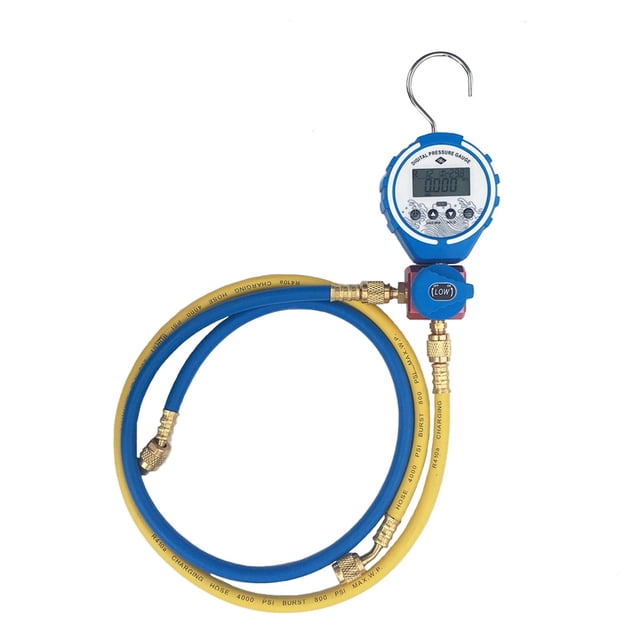 Digital Pressure Gauge Manifold Refrigeration Tester Vacuum Meter Freon Filling Instrument ChargingHoses For 410a 134a ,Easy to Install