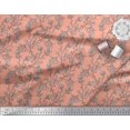 thumbnail image 2 of Soimoi Poly Georgette Fabric Leaves & Floral Block Decor Fabric Printed Yard 52 Inch Wide, 2 of 3