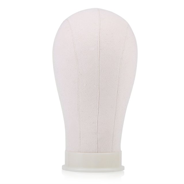 Qiilu 3 Sizes Canvas Head Wig Model Making Mannequin Head Hat Headwear Cap Display Manikin Model, Wig Display Head, Mannequin Model