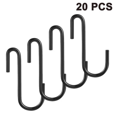 20 Pack S Shaped Hooks Heavy Duty S Hooks Metal Hooks for Kitchen, Work Shop, Bathroom