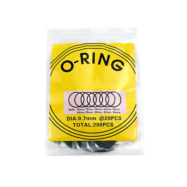 200Pieces Watch Back Gasket Different Sizes Tool Watch Washers Set Watch Gaskets Set for Watch Backs Professional Use