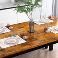 thumbnail image 4 of AWQM Dining Table Set with Two Benches, Kitchen Table Chairs Set for 4-6 Persons for Home, Kitchen and Dining Room,Industrial Brown, 4 of 7