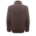 thumbnail image 3 of cllios White Sweaters for Women oversized Turtleneck Jumpers Casual Lantern Sleeve Knit Textured Sweater Pure Color Ribbed Pullover Tops, 3 of 4