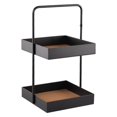 thumbnail image 1 of Cosmetic Cases 2 Tier Countertop Organizer For Bathroom Counter Shelf Serving Tray Cosmetic Perfume Storage Rack Kitchen Rack Bathroom Accessories Organizer Rectangle Black, Cosmetic Cases for Women, 1 of 8