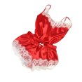 thumbnail image 2 of tredstone Ensemble de Pyjama pour Femmes Aguichant en Dentelle et Maille, Haut à Bretelles Réglables et Short, 2 of 9