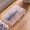 thumbnail image 3 of AHMT Pencil Case With Pencil Sharpener, Large Hard Pencil Box Bulk, Clear Crayon Box Marker Pen Organizer, Plastic Storage Container with Snap Lid, Stackable School Supply Organizer(1PCS, G), 3 of 7