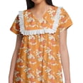 thumbnail image 3 of Moomaya Chemise de Nuit d'Allaitement à Col en V pour Femmes, Imprimée, à Manches Courtes, 3 of 5