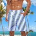 thumbnail image 2 of Plebaso Beach Shorts for Men Print Elastic Waist Drawstring Casual Shorts Lightweight Mens Summer Shorts, 2 of 5