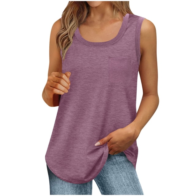 Liquidation d'Économies! Hauts pour Femmes Grande Taille, Blouse d'Été à Manches Courtes pour Femmes, T-shirt à Manches Courtes Uni à Col Rond pour Femme