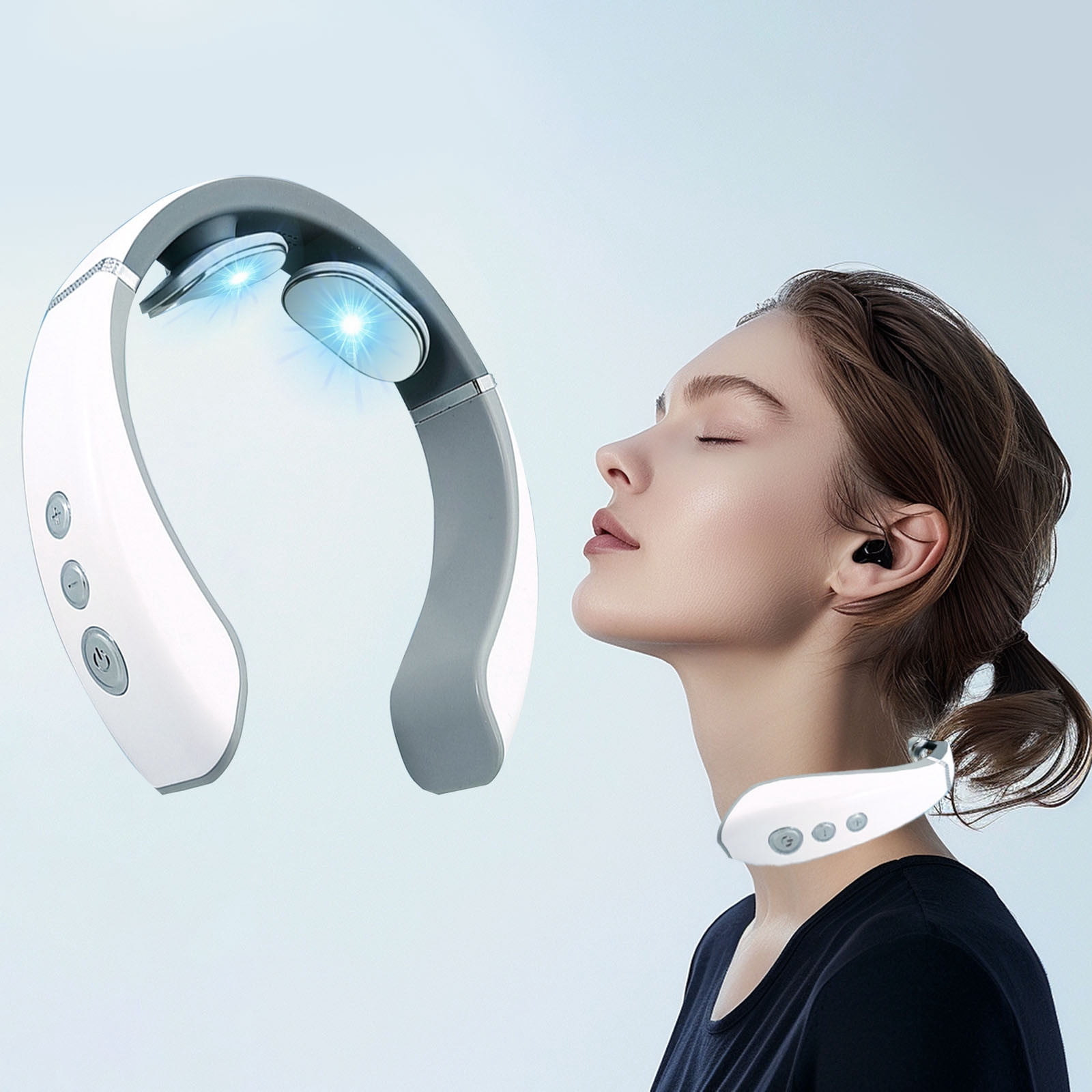 Dvkptbk 10 Modes 19 Gears Neck Massag Home Multifunctional Portable Neck Protector Cervical Massag Neck Massager Home Appliances