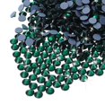 thumbnail image 1 of Uxcell Hotfix Rhinestones Flatback Crystal Glass Gems for Craft Clothes DIY Decoration Dark Green 4.8mm, 1 of 5