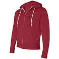 thumbnail image 3 of Independent Trading Co. Sweat à Capuche Léger Unisexe à Fermeture Éclair Complète, TG, Rouge, 3 of 3