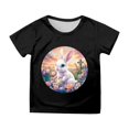 thumbnail image 2 of WEAIXIMIUNG T-Shirt Imprimé à Manches Courtes pour Filles de Pâques, Haut Décontracté 130, 2 of 4
