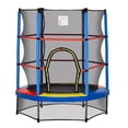 thumbnail image 1 of Outsunny Trampoline pour Enfants avec Enceinte pour 3 à 6 Ans, Multicolore, 1 of 10