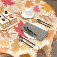 thumbnail image 3 of Nappe Ronde à Feuilles d'Automne 60 Pouces, Récolte d'Automne, Feuilles d'Érable, Nappe de l'Action de Grâce, Nappe de Style Ferme en Polyester, Housse de Table pour Cuisine, Salle à Manger, Fête, Décor Intérieur Extérieur, 3 of 6