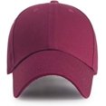 thumbnail image 1 of ORUYROP Men Women Plain Cotton Structured Baseball Cap Adjustable Strapback 6 Panel Hat, 1 of 2