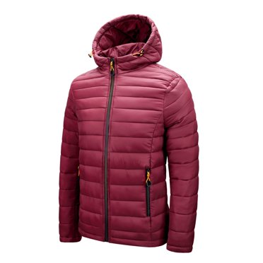 EGNMCR Jackets for Men Cotton Padded Men's Winter Men's Cotton Padded Jacket Hooded Cotton Padded Men's Wear
