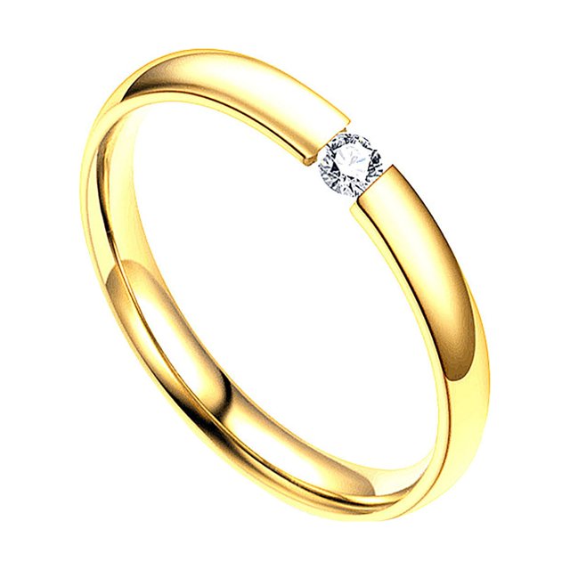 Bague de Couple Mode Bague en Acier Inoxydable Bijou de la Saint-Valentin Cadeau