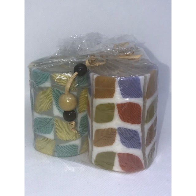 Swazi Candles, 3 pack Church Candle Set- Leaf