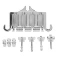 thumbnail image 2 of 4 String Bridges Replacement, Easy To Install Metal Standard Size Smooth Exterior Bass Bridge  for Electric Guitar and Bass Silver, 2 of 7