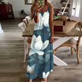 thumbnail image 2 of Robe Maxi pour Femme, Robe Longue Imprimée Sans Manches à Col Rond, Tenues d'Été Décontractées et Fluides pour un Rendez-Vous Quotidien, une Fête, des Vacances, 2 of 5