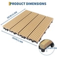 thumbnail image 2 of Garvee 9-Pack 12"x12" Interlocking Composite Deck Tiles for Patio, Balcony, Porch, Poolside, Teak, 2 of 8