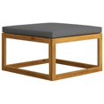 thumbnail image 2 of vidaXL Footrest with Dark Grey Cushion Solid Acacia Wood, 2 of 3