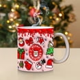 thumbnail image 5 of Aqestyerly Christmas Inflatable Mug Snowman Santa Mug Puffy Coffee Mug Press Gift Holiday Ceramic Mug With Handle HWRETIE, 5 of 5
