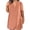 Orange, variant on Women's Casual Dress, Summer Short Sleeve Dress with V Neck and Oversized Loose Fit, Knee Length T-Shirt Dress for Daily Wear