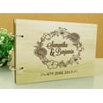 thumbnail image 2 of Handmade Personalized Guest Book Rustic Wedding Wood Engraved Advice Book Photo Album Custom Scrapbook., 2 of 6