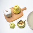 thumbnail image 3 of Pot à Épices Récipient de Stockage de Cuisine Style Fruits Créatif Vert Blanc Jaune Bouteille de Condiments, 3 of 12