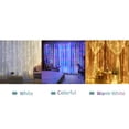 thumbnail image 3 of Yeacher 10 X 10FT 300LEDs Curtain String Lights Curtain Fairy Lights Copper Wire Waterfall Lights with 4 Music & 8 Modes Remote Control for Wedding Party Home Christmas Decorative Hanging Lights, 3 of 8
