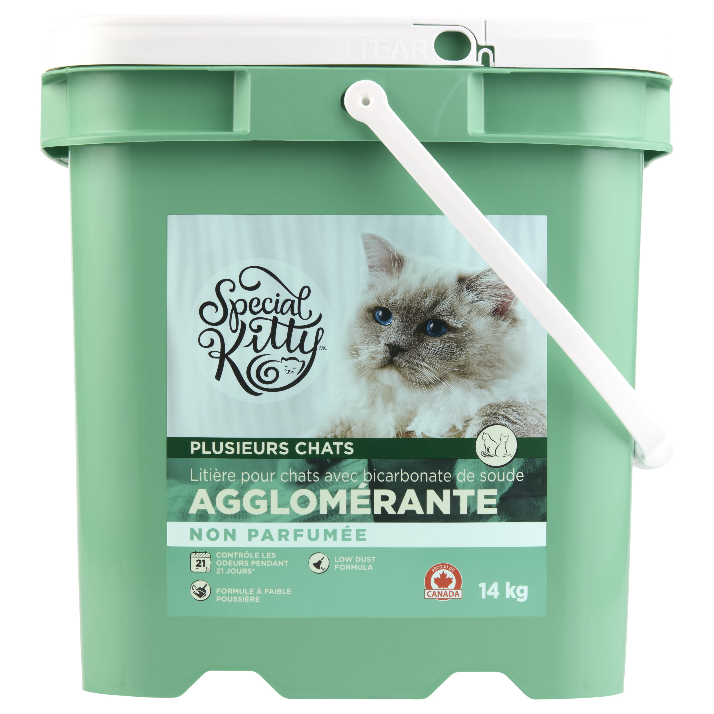 Special Kitty Litière pour Chats Agglomérante Non Parfumée 14kg