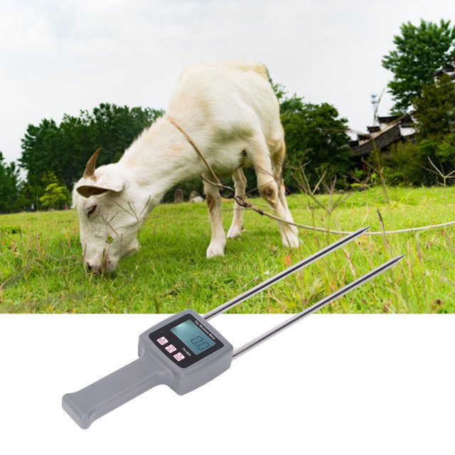 Moisture Meter, Probe Humidity Tester, Multifunctional Fibre Moisture Meter For Cereal Straw Bran Forage Grass Bamboo Grain Flours Testing Fibre