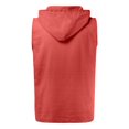 thumbnail image 5 of Qopobobo Mens Muscle Shirts Tank Top Mens Solid Color Simple Csual Fashion Drawstring Button Hooded Vest Top Watermelon Red,XXXL, 5 of 5