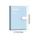 thumbnail image 3 of Weloille 2026 Planner Diary 1Pc, Full Year Monthly Weekly Daily Agenda, 100GSM Thick Paper No Ink Bleed, Waterproof Flexible Cover with Inner Pocket & Ribbon Bookmark for Office, Life Plan, 3 of 6