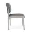 thumbnail image 4 of Lenox Steel Reception Waiting Armless Guest Chair / Silver Steel / Gray / Gray, 4 of 5
