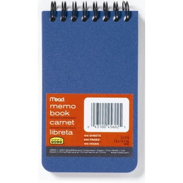 Carnet de notes en poly, 3 x 5, 200 pages