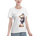 thumbnail image 2 of T-Shirt Basique à Manches Courtes pour Femme une Pièce Robin, 2 of 6
